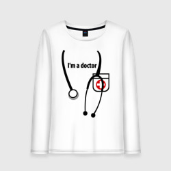 Женский лонгслив хлопок I m Doctor