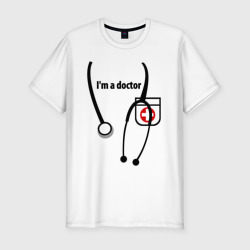 Мужская футболка хлопок Slim I m Doctor