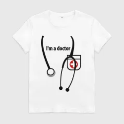 Женская футболка хлопок I m Doctor