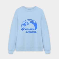 Мужской свитшот oversize без начеса хлопок Параплан орел