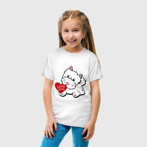 Детская футболка хлопок Собачка с сердцем - фото 5