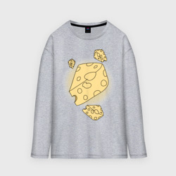 Мужской лонгслив oversize хлопок Cheese for mousy