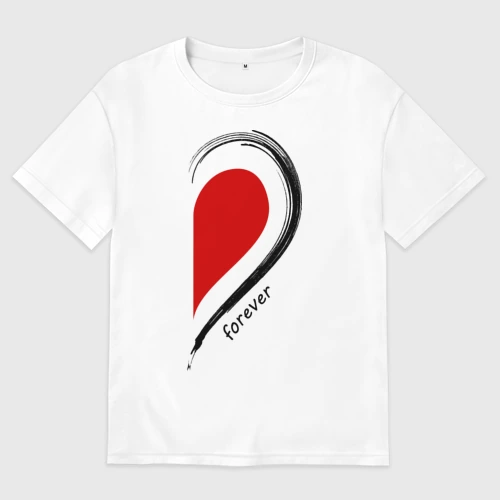 Женская футболка хлопок Oversize Together forever second