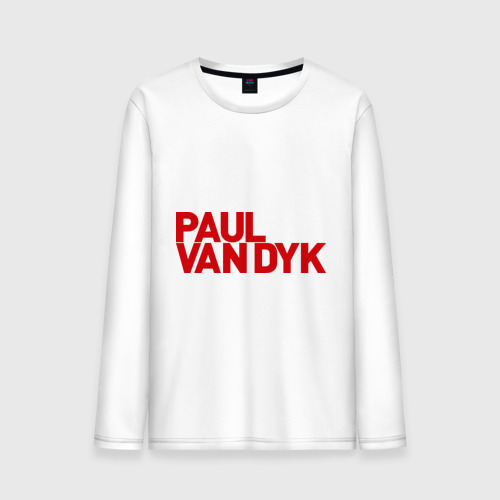 Мужской лонгслив хлопок Paul -диджей, цвет белый