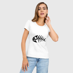 Женская футболка хлопок Slim Рыба-пират - фото 2