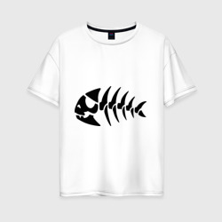 Женская футболка хлопок Oversize Рыба-пират