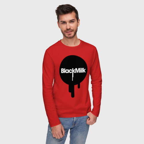 Мужской лонгслив хлопок BlackMilk, цвет красный - фото 3