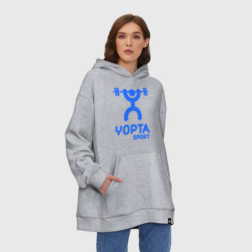 Худи SuperOversize хлопок Yopta Sport, цвет меланж - фото 3