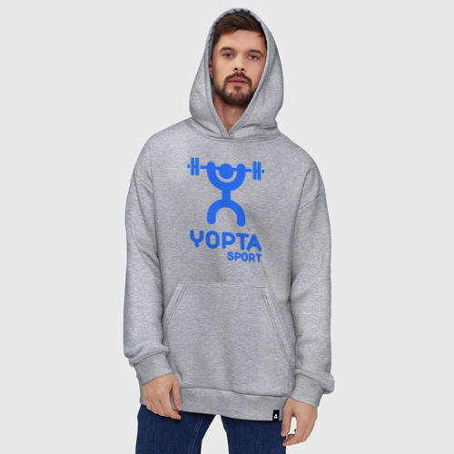 Худи SuperOversize хлопок Yopta Sport, цвет меланж - фото 5