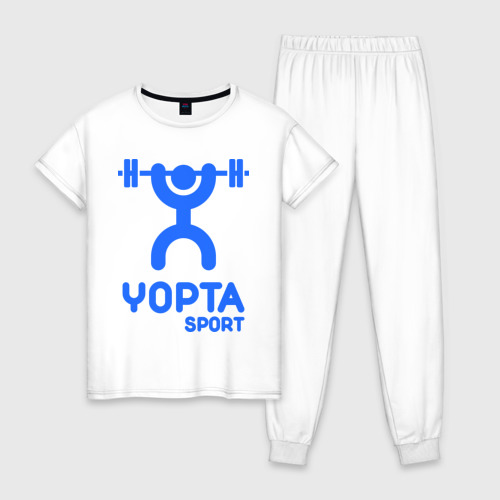 Женская пижама хлопок Yopta Sport, цвет белый