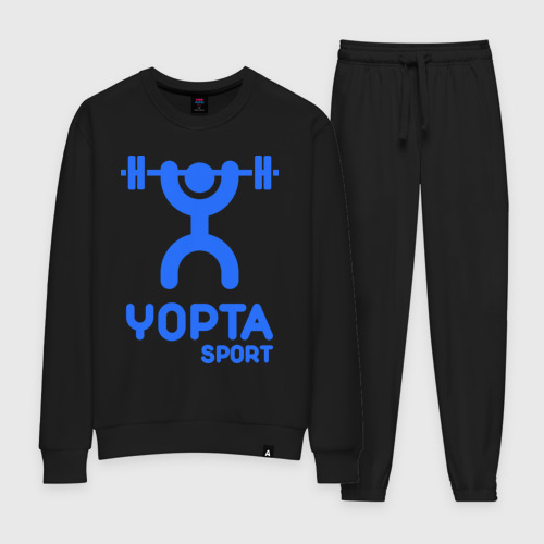 Женский костюм хлопок Yopta Sport, цвет черный