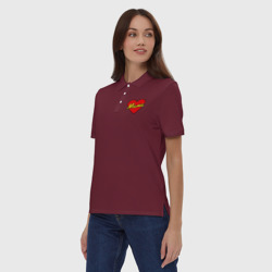 Женское поло хлопок Любимая мама - сердечко - фото 2