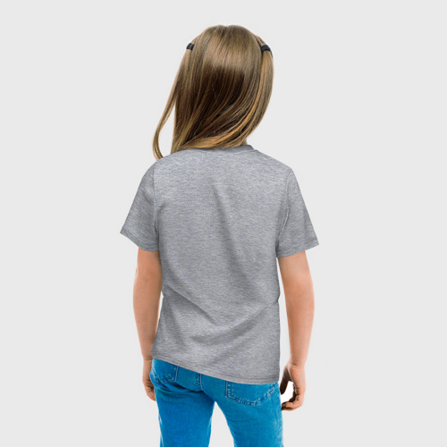 Детская футболка хлопок День и ночь защищаю страну, цвет меланж - фото 6