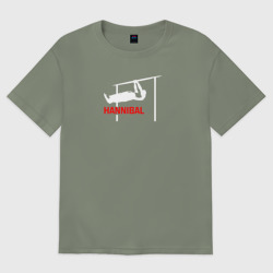 Женская футболка хлопок Oversize Hannibal For King Workout