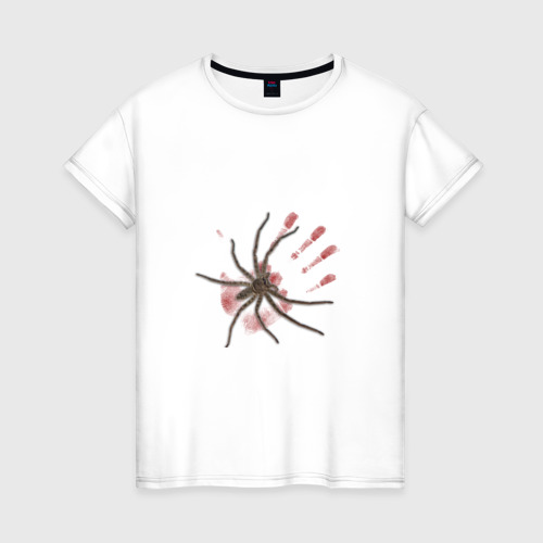 Женская футболка хлопок Реалистичный паук