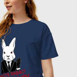 Женская футболка хлопок Oversize Rabbit Misfits - фото 2