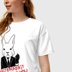 Женская футболка хлопок Oversize Rabbit Misfits - фото 2