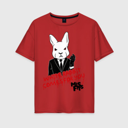 Женская футболка хлопок Oversize Rabbit Misfits