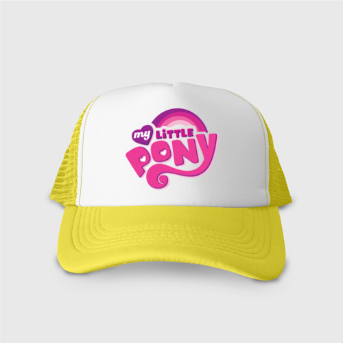 Кепка тракер с сеткой My little pony logo, цвет желтый