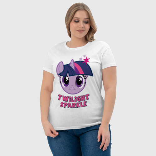 Женская футболка хлопок Twilight Sparkle, цвет белый - фото 6