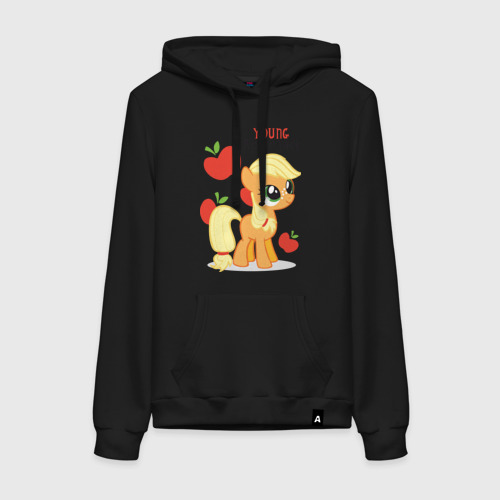 Женская толстовка хлопок Young Applejack, цвет черный