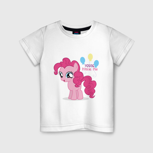 Детская футболка хлопок Young Pinkie Pie, цвет белый