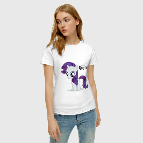 Женская футболка хлопок Young Rarity, цвет белый - фото 3