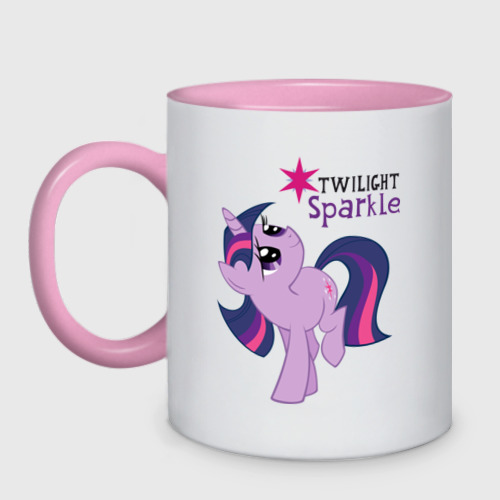 Кружка двухцветная Young Twilight Sparkle, цвет белый + розовый