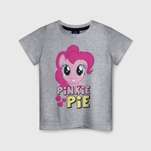 Детская футболка хлопок Красавица Пинки Пай, цвет меланж