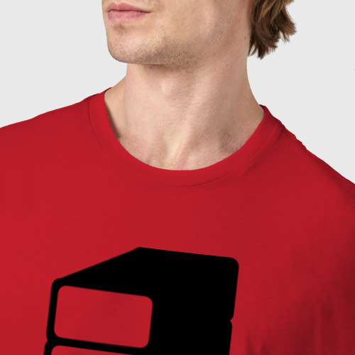 Мужская футболка хлопок Восклицательный знак конструктор, цвет красный - фото 6