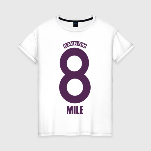 Женская футболка хлопок Eminem 8 mile