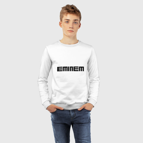 Детский свитшот хлопок Eminem black logo - фото 7
