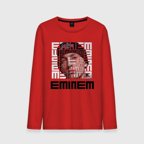 Мужской лонгслив хлопок Eminem grey, цвет красный