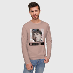 Мужской лонгслив хлопок Eminem grey - фото 2