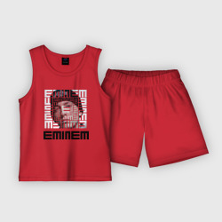 Детская пижама с шортами хлопок Eminem grey