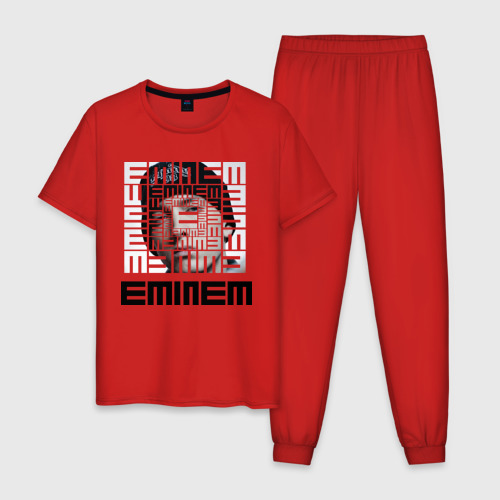 Мужская пижама хлопок Eminem grey, цвет красный