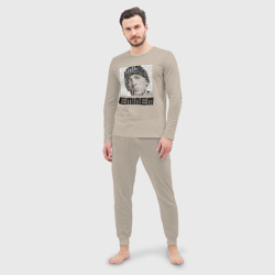 Мужская пижама с лонгсливом хлопок Eminem grey - фото 2