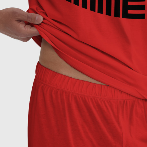 Мужская пижама хлопок Eminem grey, цвет красный - фото 6