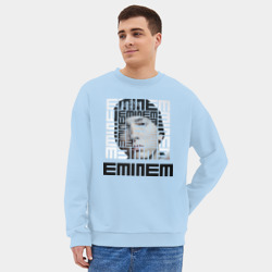 Мужской свитшот oversize без начеса хлопок Eminem grey - фото 2