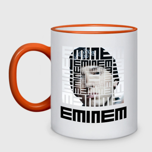 Кружка двухцветная Eminem grey, цвет Кант оранжевый