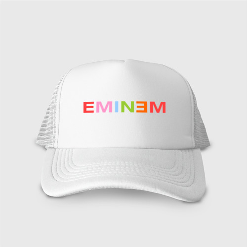 Кепка тракер с сеткой Eminem party-colored, цвет белый