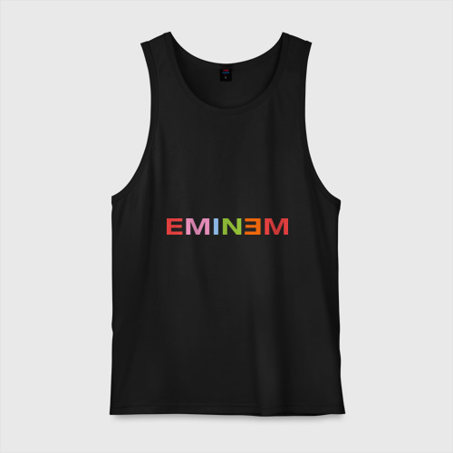 Мужская майка хлопок Eminem party-colored, цвет черный