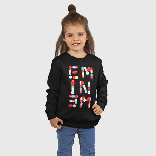 Детский свитшот хлопок Eminem Pils, цвет черный - фото 3