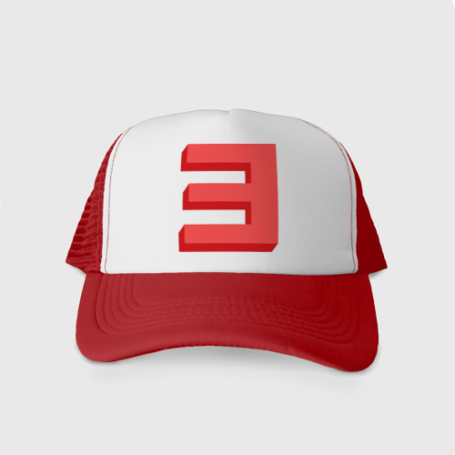 Кепка тракер с сеткой Eminem-big E, цвет красный