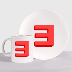 Набор: тарелка + кружка Eminem-big E
