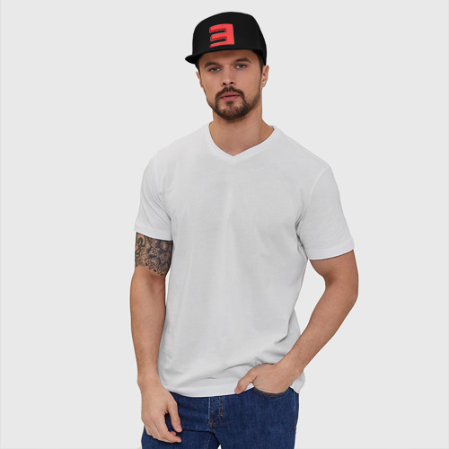 Кепка снепбек с прямым козырьком Eminem-big E, цвет черный - фото 2