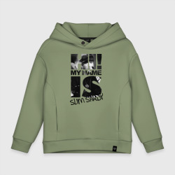 Детское худи Oversize хлопок Hi. My name is Slim Shady