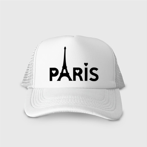 Кепка тракер с сеткой Paris logo, цвет белый