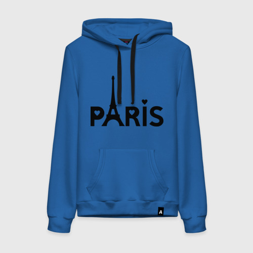 Женская толстовка хлопок Paris logo, цвет синий
