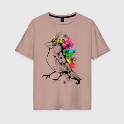 Женская футболка хлопок Oversize Birdie